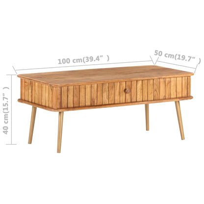 Konferenční Stolek 100 X 50 X 40 Cm Masivní Akáciové Dřevo