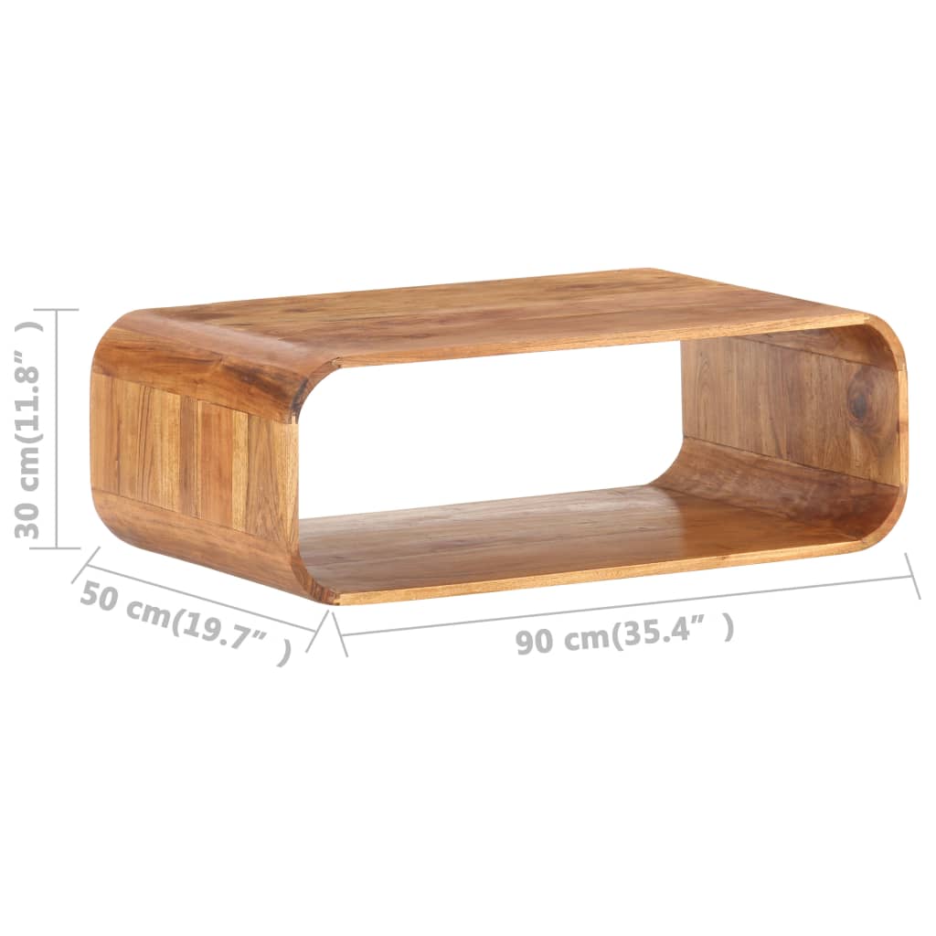 Konferenční Stolek 90 X 50 X 30 Cm Masivní Akáciové Dřevo