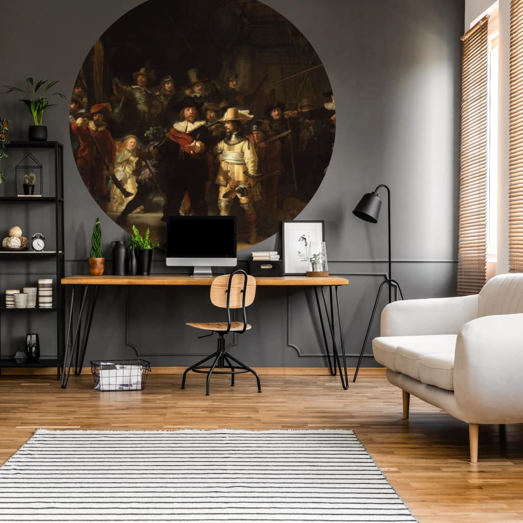 Wallart Kruhová Tapeta The Night Watch 142,5 Cm