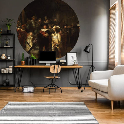 Wallart Kruhová Tapeta The Night Watch 142,5 Cm