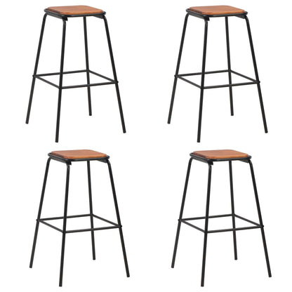 Barové Stoličky 6 Ks Černé Ocel