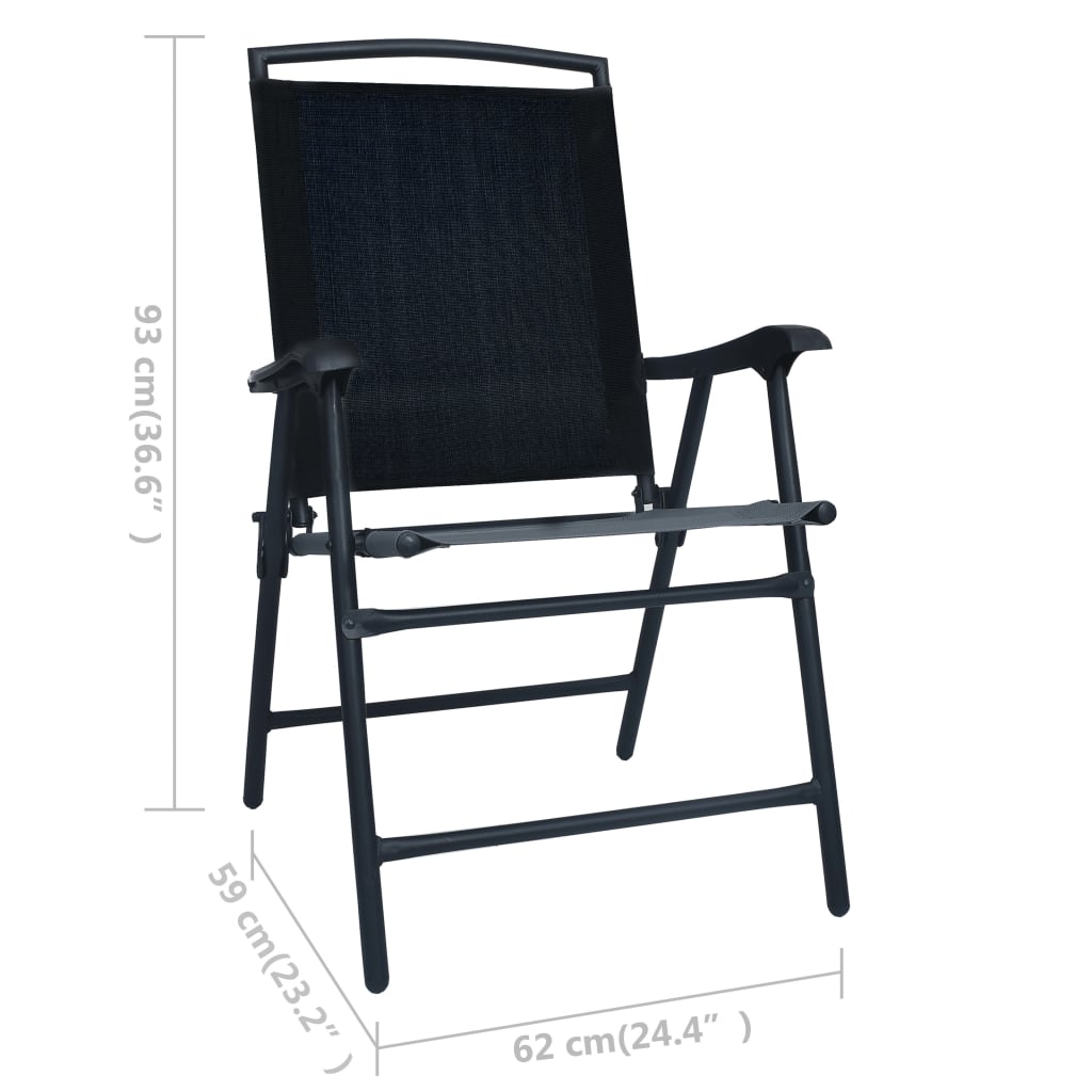 3Dílný Bistro Set Černý Ocel