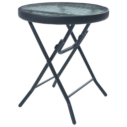 3Dílný Bistro Set Černý Ocel