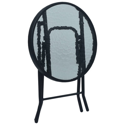 3Dílný Bistro Set Černý Ocel