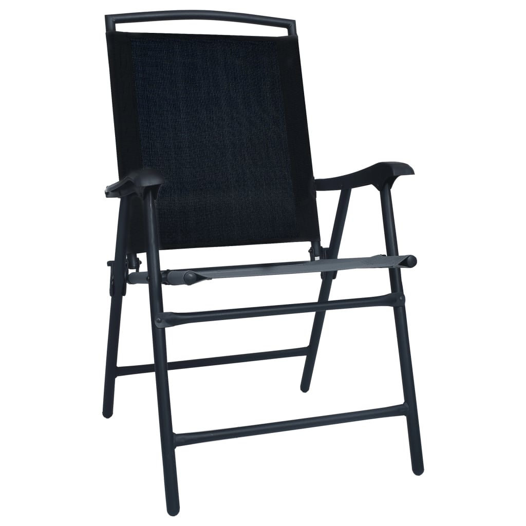 3Dílný Bistro Set Černý Ocel
