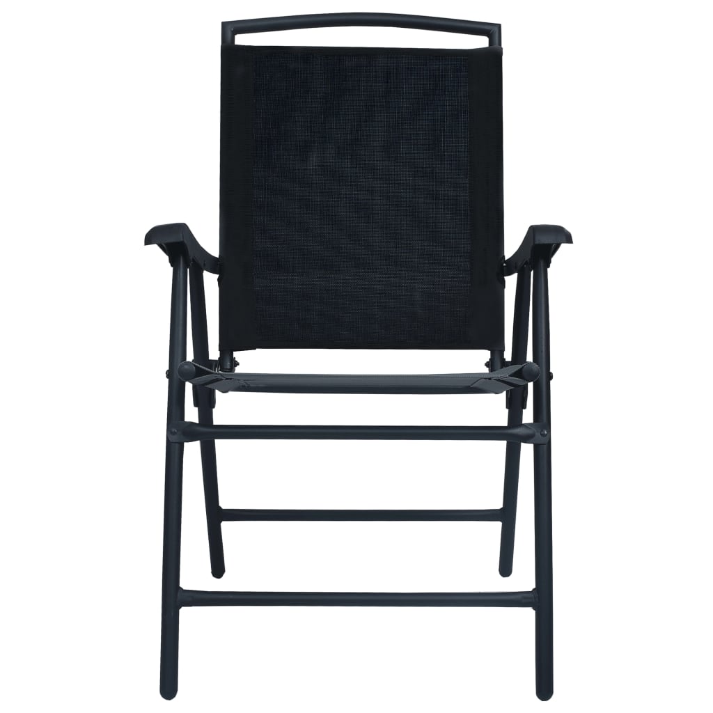 3Dílný Bistro Set Černý Ocel