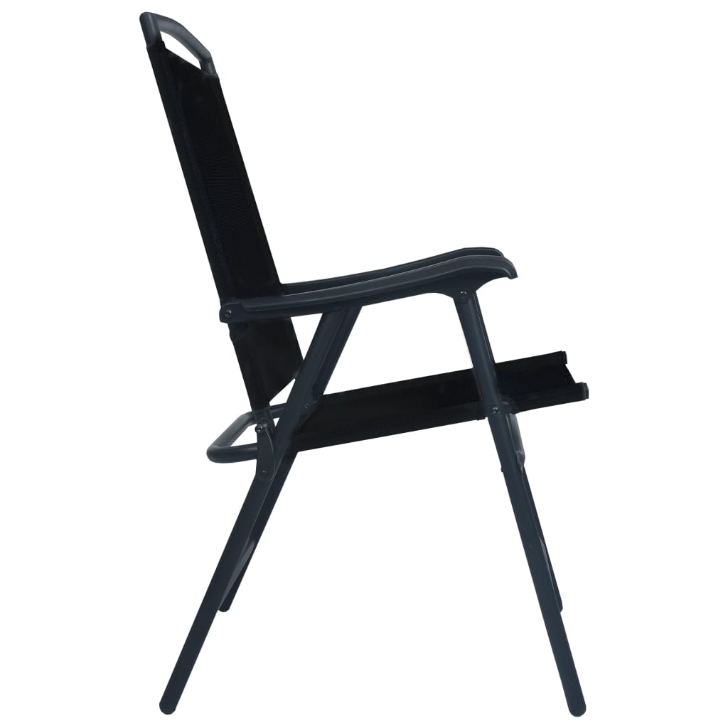 3Dílný Bistro Set Černý Ocel