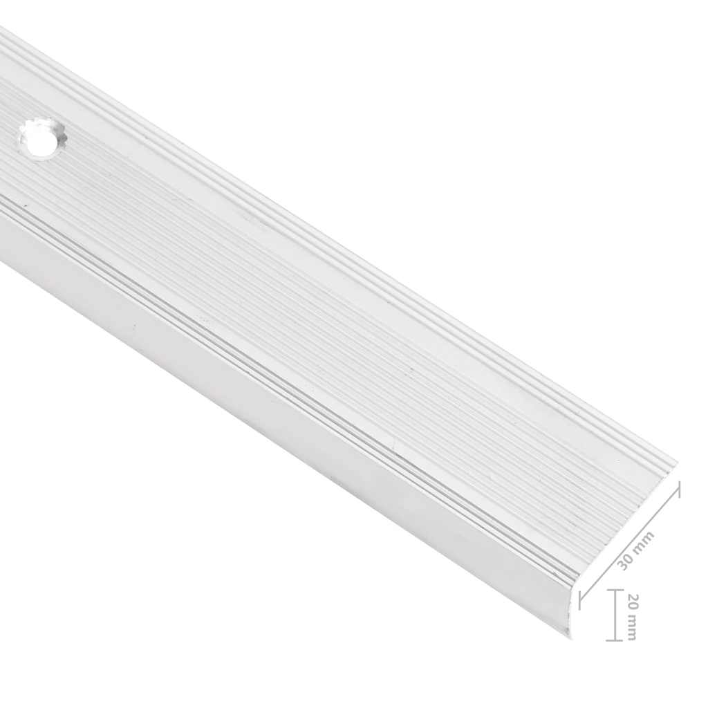 Schodové Hrany Ve Tvaru L 15 Ks Hliník 90 Cm Stříbrné