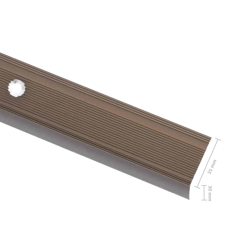 Schodové Hrany Ve Tvaru L 15 Ks Hliník 90 Cm Hnědé