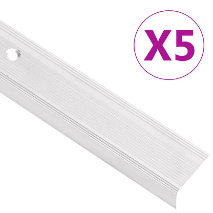 Schodové Hrany Ve Tvaru L 15 Ks Hliník 90 Cm Stříbrné