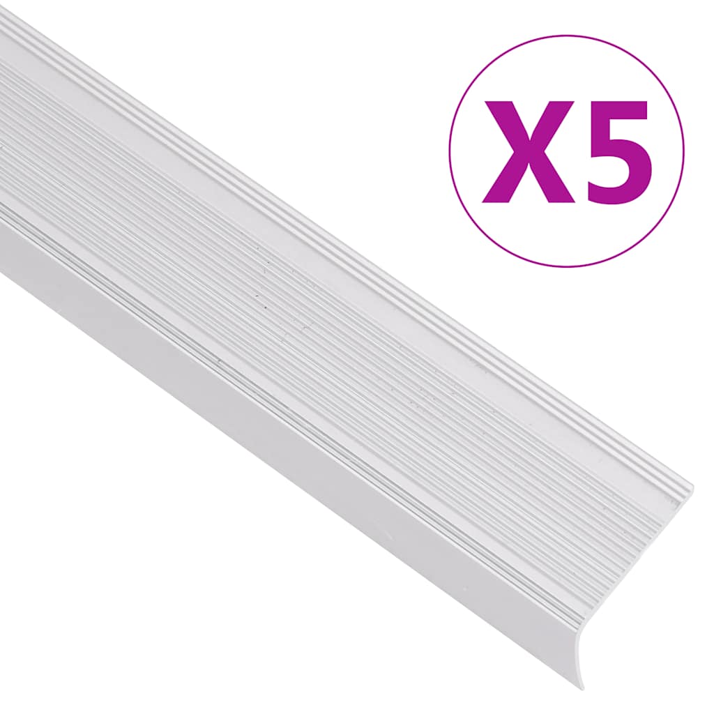 Schodové Hrany Ve Tvaru L 15 Ks Hliník 90 Cm Stříbrné