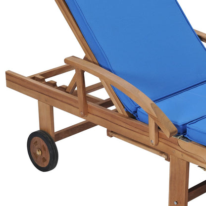 Zahradní Lehátka S Poduškami 2 Ks Masivní Teak