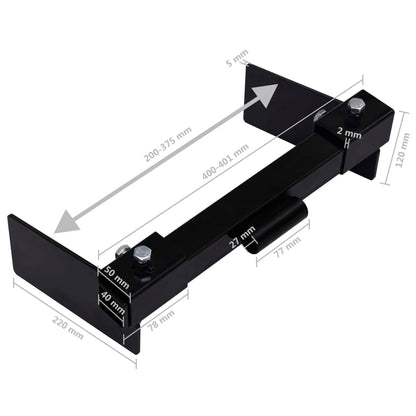 Adaptér K Uchycení Sněžné Radlice Na Zahradní Traktor Černý