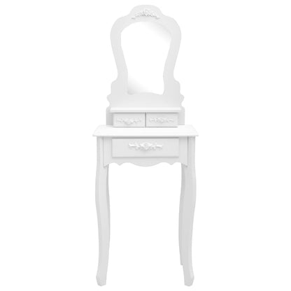 Toaletní Stolek Se Stoličkou Bílý 50 X 59 X 136 Cm Pavlovnia