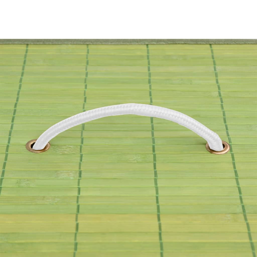 Bambusový Koš Na Prádlo S Jednou Přihrádkou Zelený 83 L