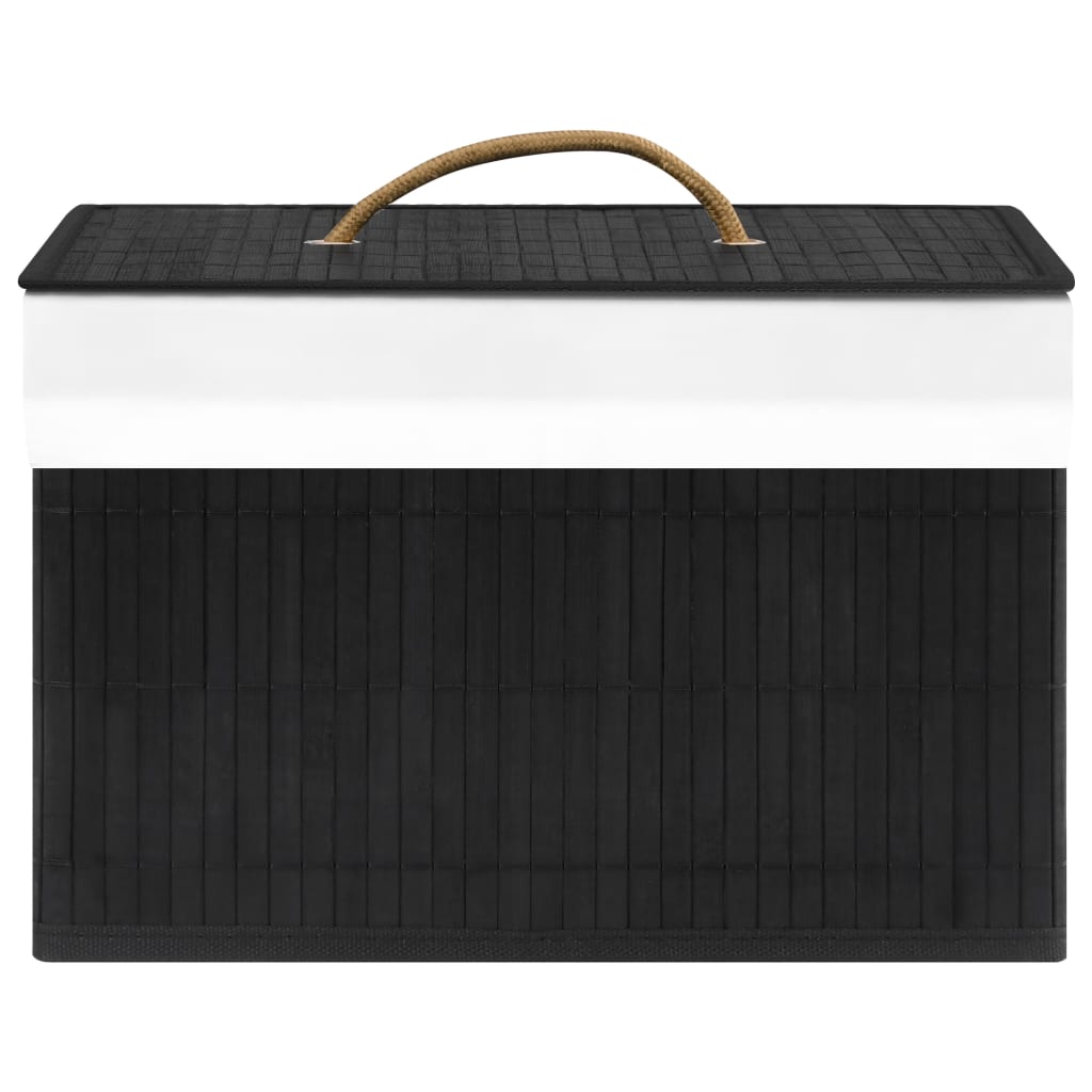 Bambusové Úložné Boxy 4 Ks Černé