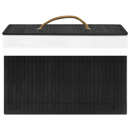 Bambusové Úložné Boxy 4 Ks Černé