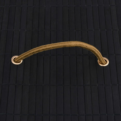 Bambusové Úložné Boxy 4 Ks Černé