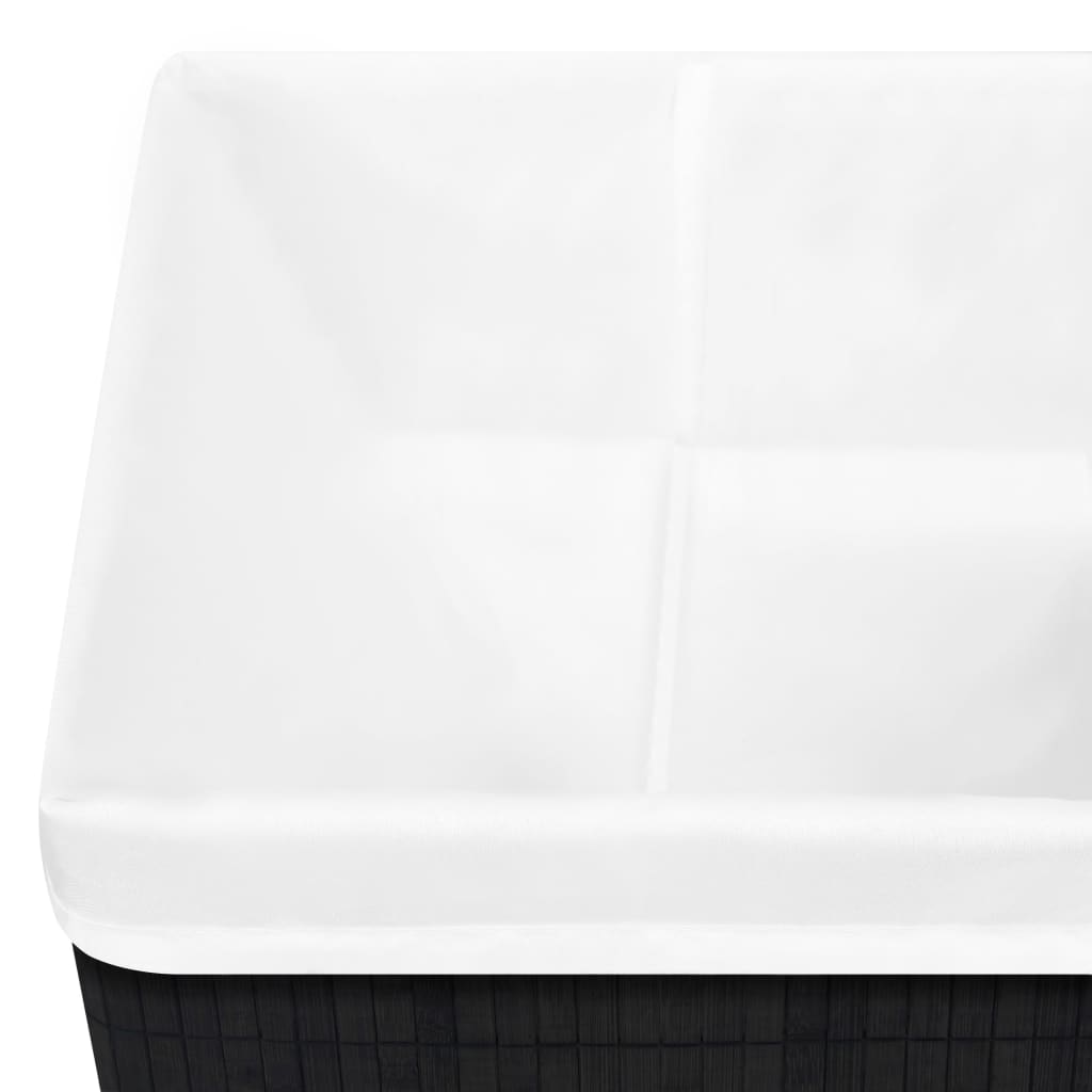 Bambusové Úložné Boxy 4 Ks Černé