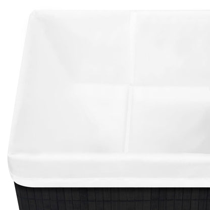 Bambusové Úložné Boxy 4 Ks Černé