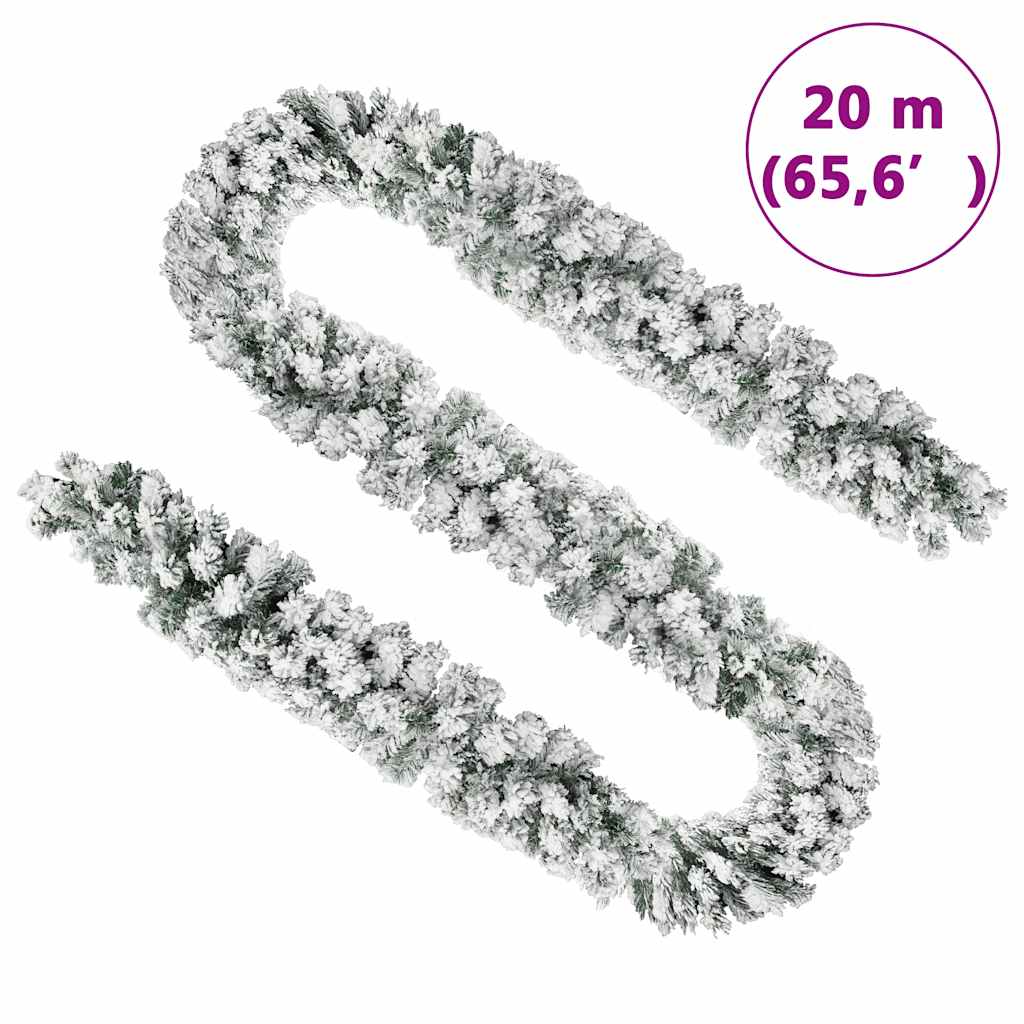 Vánoční Girlanda Zasněžená Zelená Pvc