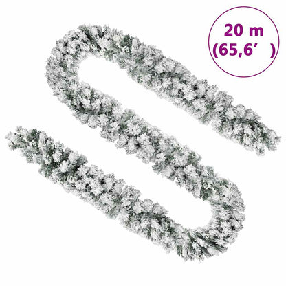Vánoční Girlanda Zasněžená Zelená Pvc
