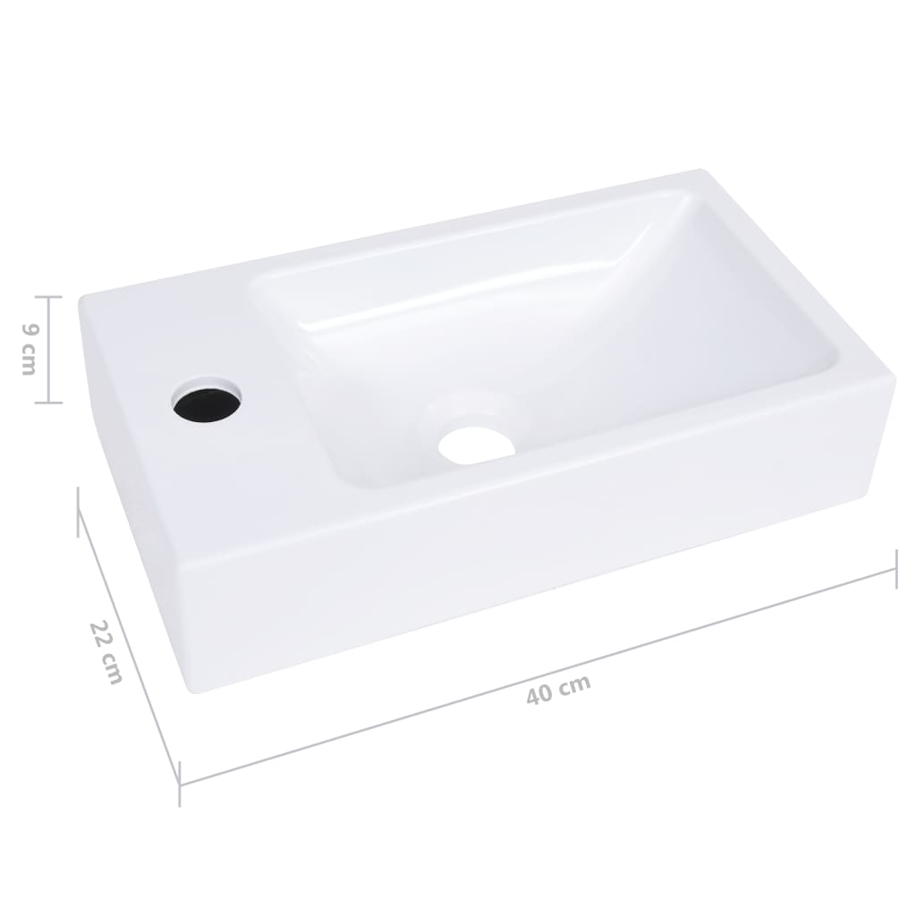 Umyvadlo 400 X 220 X 90 Mm Smc Bílé
