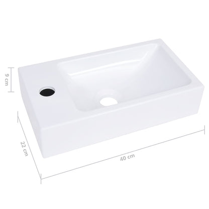 Umyvadlo 400 X 220 X 90 Mm Smc Bílé