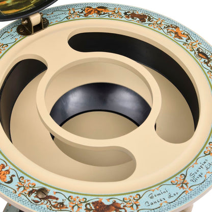 Stojan Na Víno Globus Bar Eukalyptové Dřevo Modrý