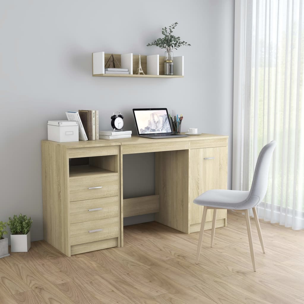 Psací Stůl Betonově Šedý 140 X 50 X 76 Cm Kompozitní Dřevo