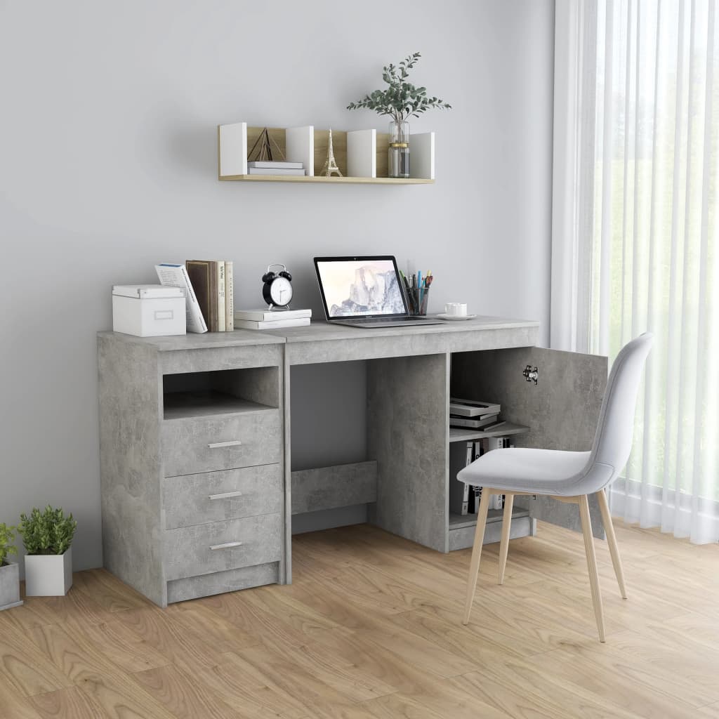 Psací Stůl Betonově Šedý 140 X 50 X 76 Cm Kompozitní Dřevo