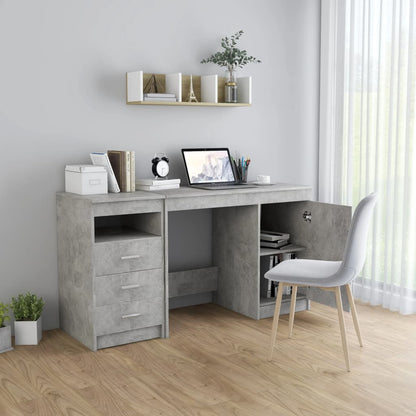 Psací Stůl Betonově Šedý 140 X 50 X 76 Cm Kompozitní Dřevo