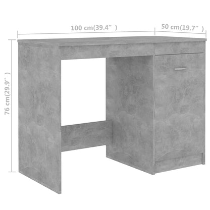 Psací Stůl Betonově Šedý 140 X 50 X 76 Cm Kompozitní Dřevo