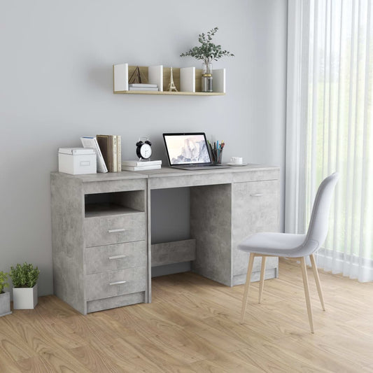 Psací Stůl Betonově Šedý 140 X 50 X 76 Cm Kompozitní Dřevo