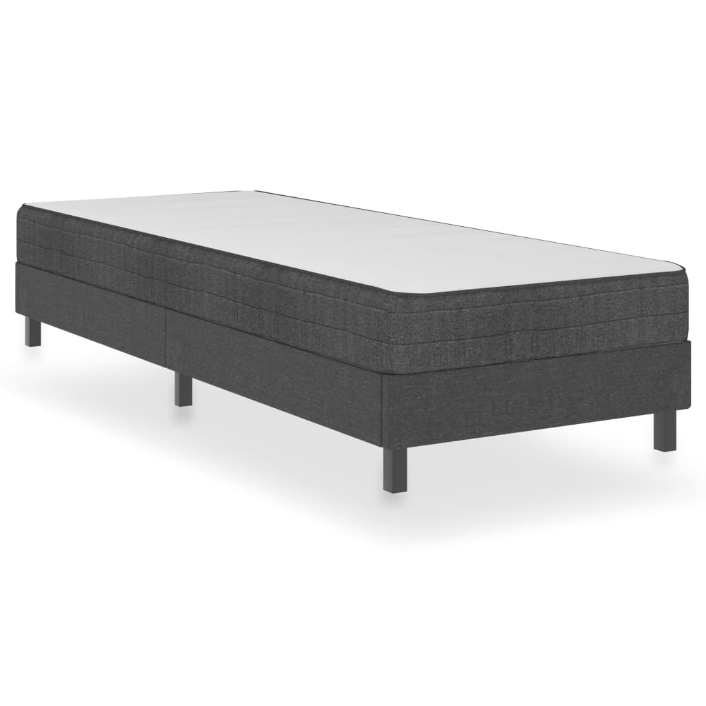 Postel Boxspring Tmavě Šedá Textil