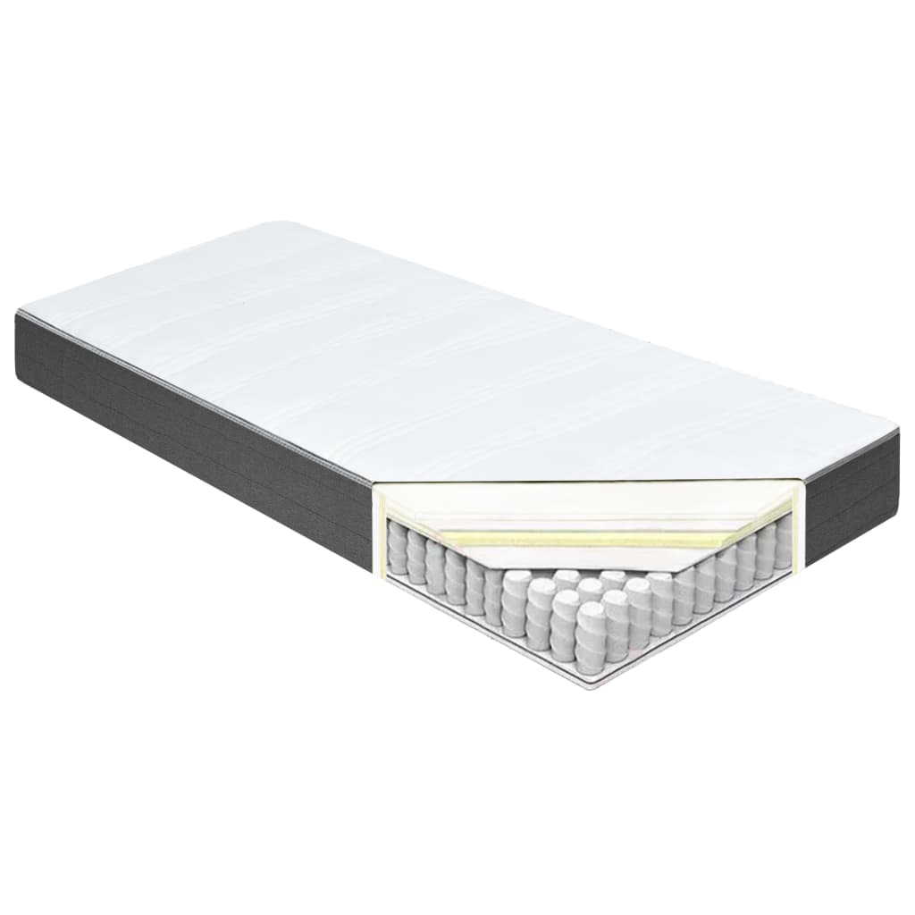 Postel Boxspring Tmavě Šedá Textil