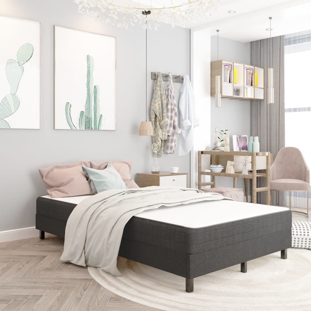 Postel Boxspring Tmavě Šedá Textil