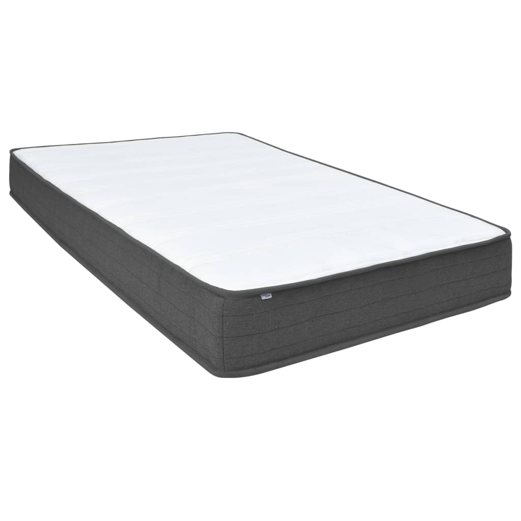 Postel Boxspring Tmavě Šedá Textil 140 X 200 Cm