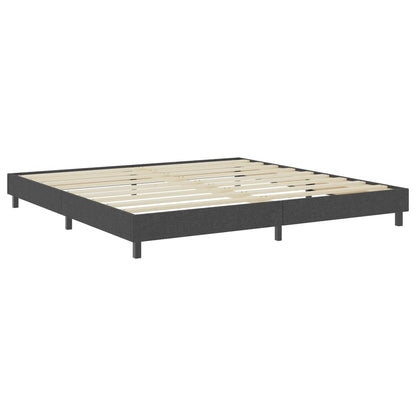 Postel Boxspring Tmavě Šedá Textil 200 X 200 Cm