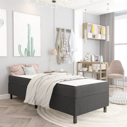 Postel Boxspring Tmavě Šedá Textil