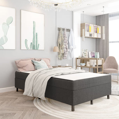 Postel Boxspring Tmavě Šedá Textil