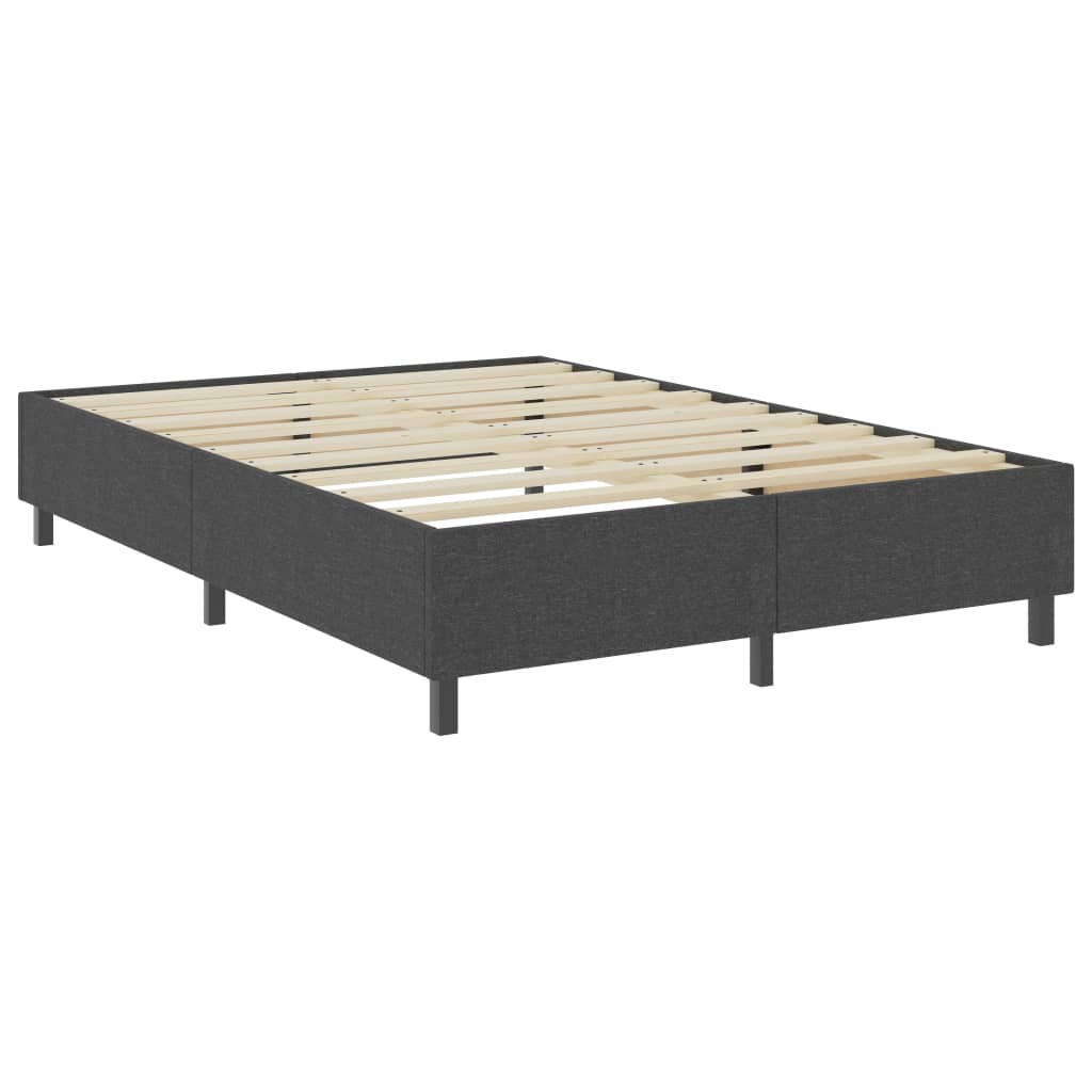 Postel Boxspring Tmavě Šedá Textil 160 X 200 Cm