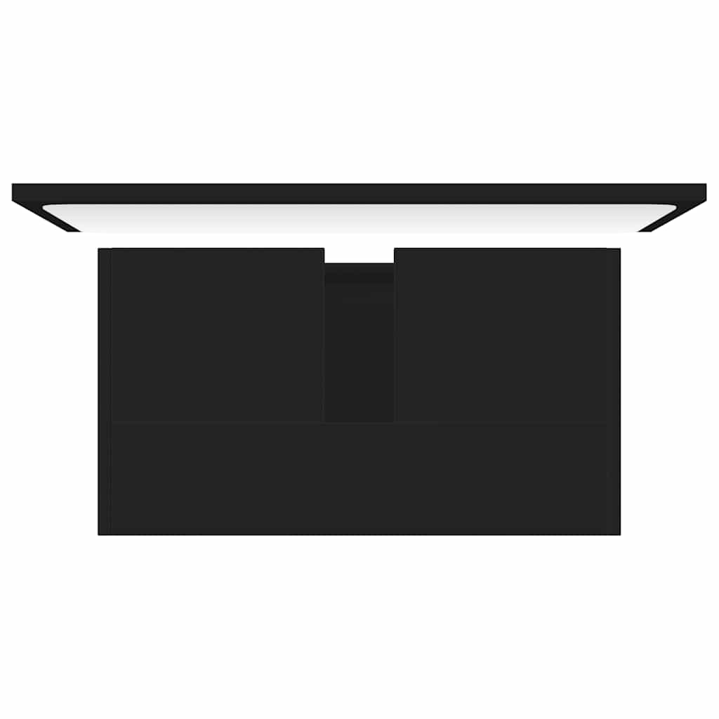 Set Koupelnového Nábytku Černý Dřevotříska