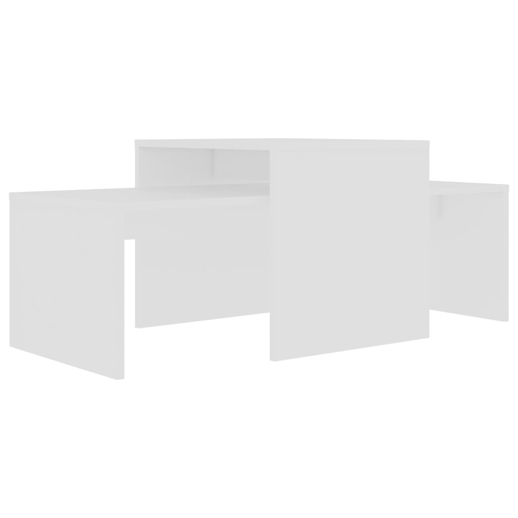 Set Konferenčních Stolků Bílý 100 X 48 X 40 Cm Kompozitní Dřevo