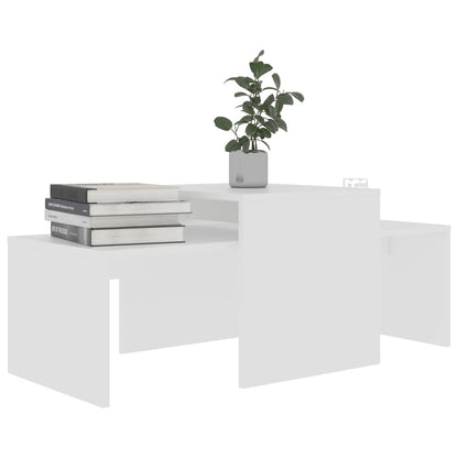 Set Konferenčních Stolků Bílý 100 X 48 X 40 Cm Kompozitní Dřevo