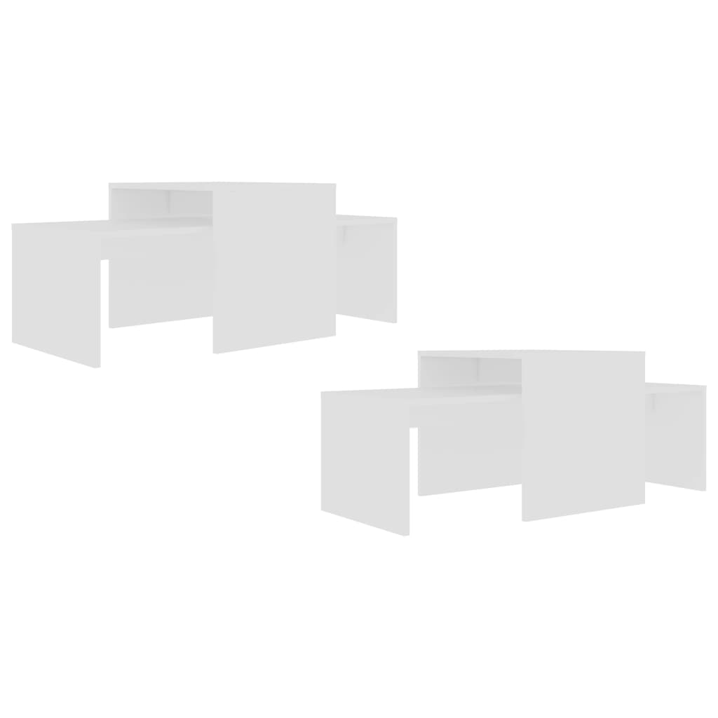 Set Konferenčních Stolků Bílý 100 X 48 X 40 Cm Kompozitní Dřevo
