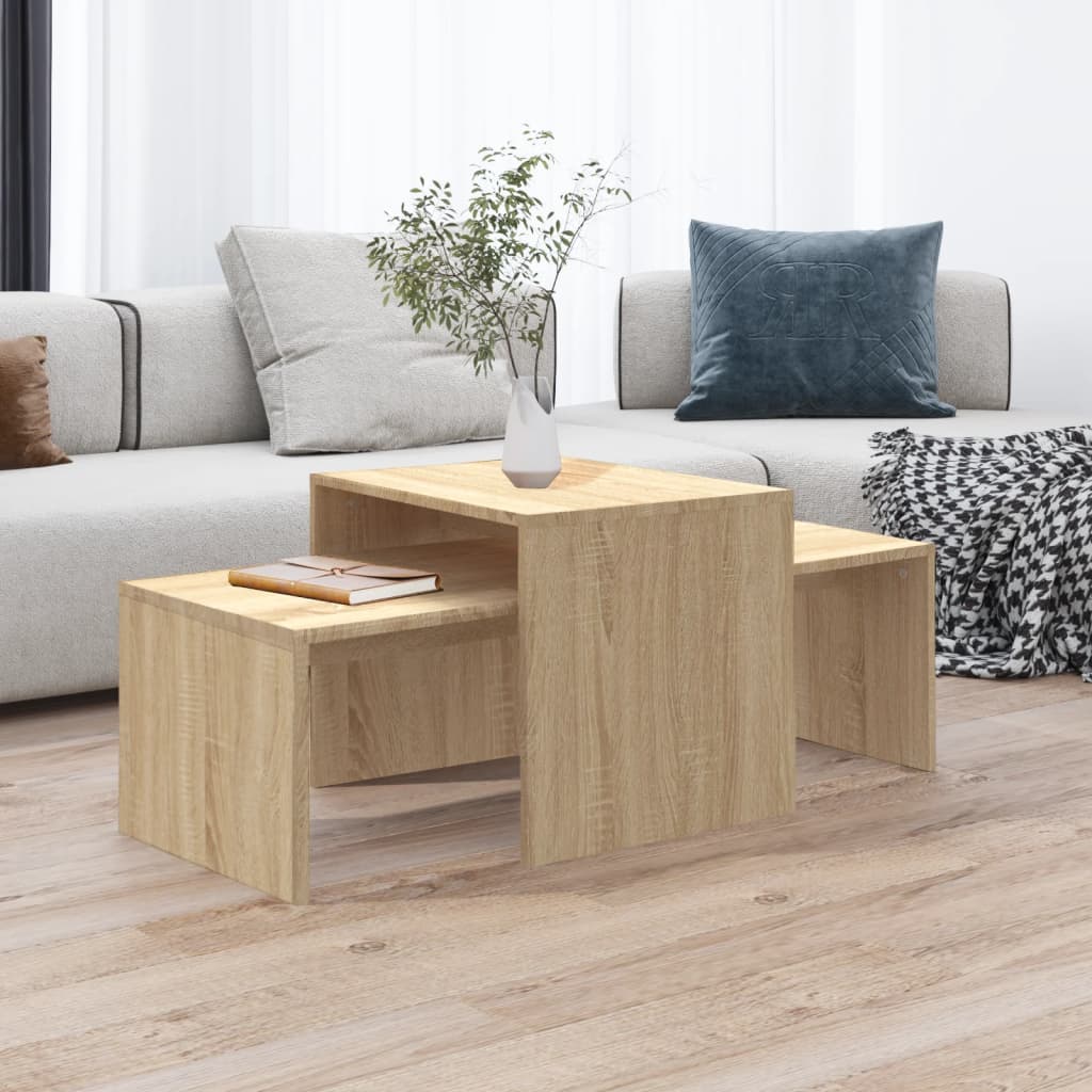 Set Konferenčních Stolků Bílý 100 X 48 X 40 Cm Kompozitní Dřevo