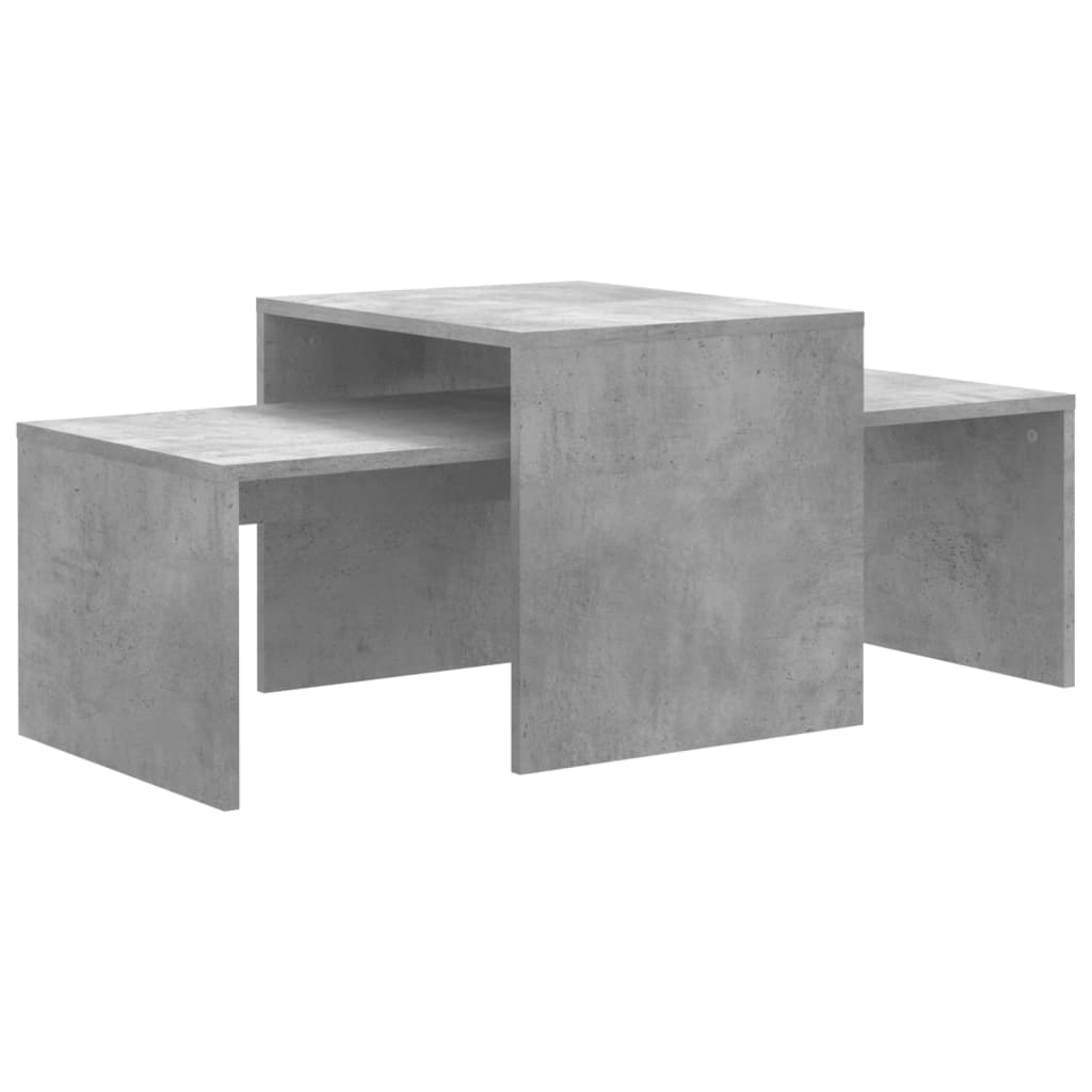 Set Konferenčních Stolků Betonově Šedý 100X48X40 Cm Kompozit