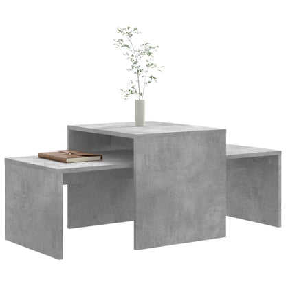 Set Konferenčních Stolků Betonově Šedý 100X48X40 Cm Kompozit