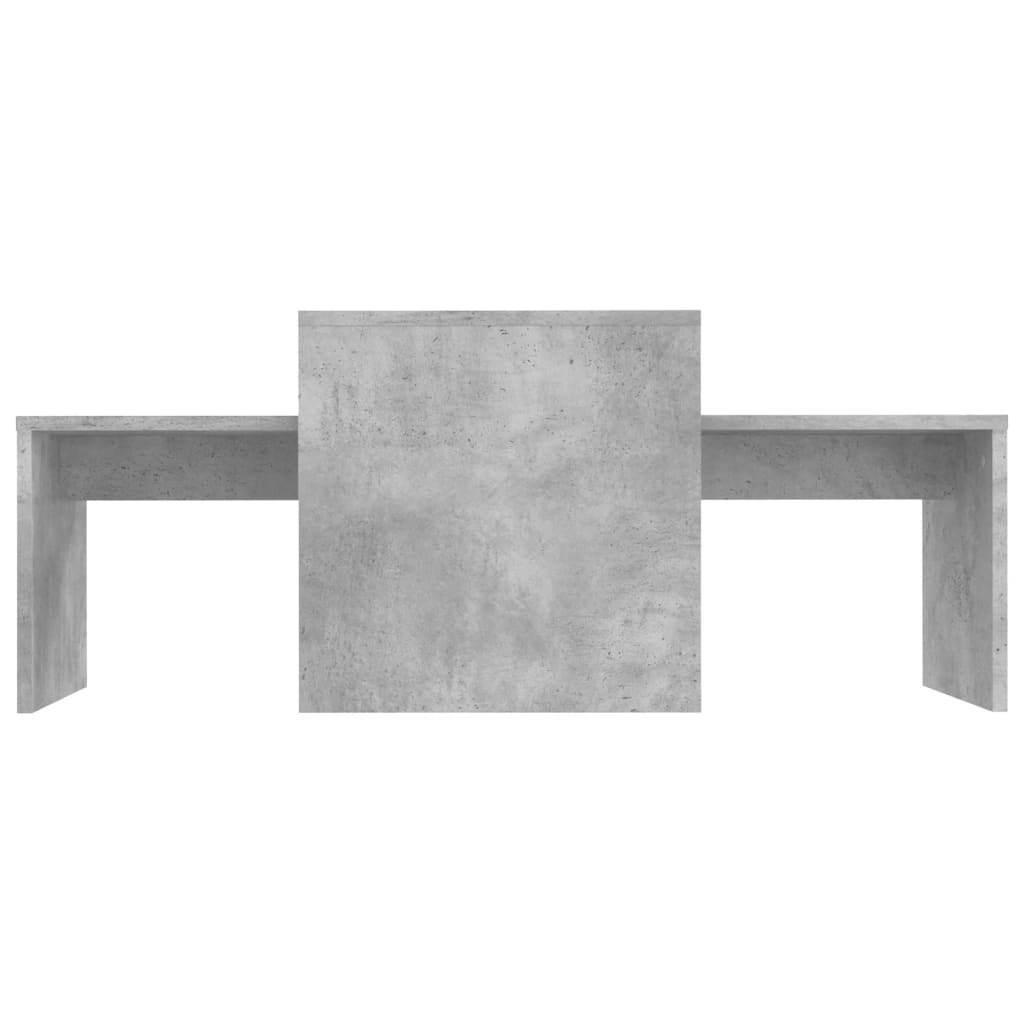 Set Konferenčních Stolků Betonově Šedý 100X48X40 Cm Kompozit